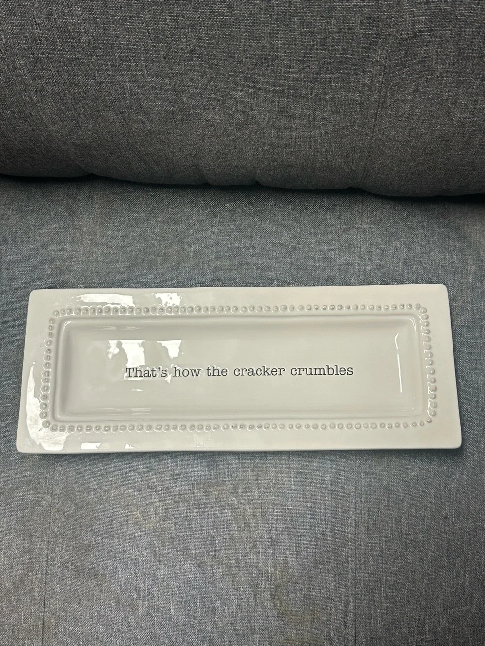 Mud Pie Circa Cracker Tray - ‘That’s how the cracker crumbles’